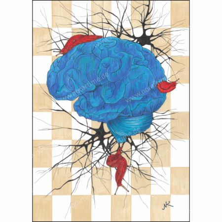 Postkarte Gehirn