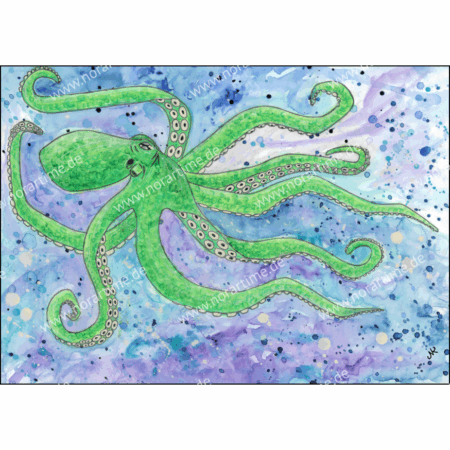 Postkarte Oktopus