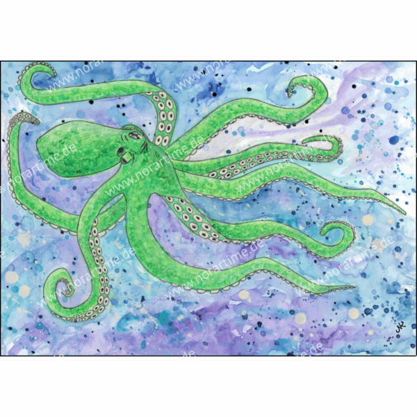 Postkarte Oktopus